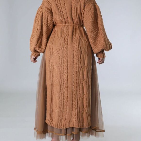 NWT Tulle Me A Secret Sweater 2PC Skirt Set - Tan - Picture 7 of 14